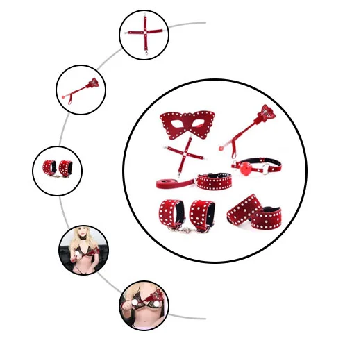 BDSM Night Fun Seven in One Red Kit