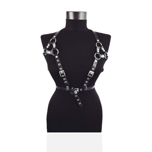 Leather Belts Bondage Cage Punk Sculpture Harness