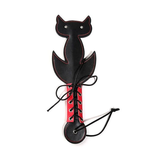 Leather Fetish Cat Paddle Spanking