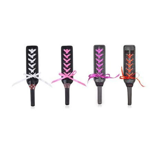 Leather Spanking Paddle with Ribbon