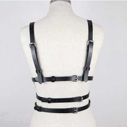 PU leather harness Bondage corset for women