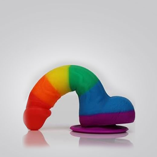 Realistic Rainbow Dildo with Suction Cup