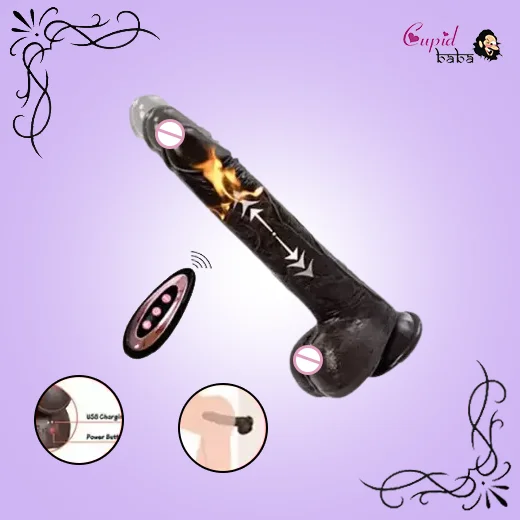 Black Thrusting for Woman silicone Heated Sucker Penis Remote Dildos