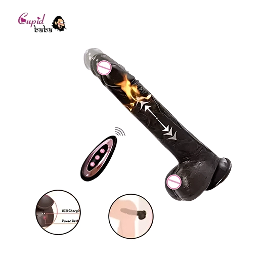 Black Thrusting for Woman silicone Heated Sucker Penis Remote Dildos