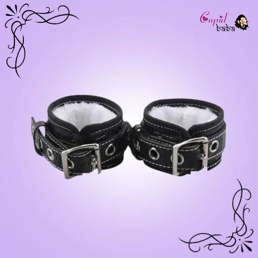 Black and White soft luxury Handcuff