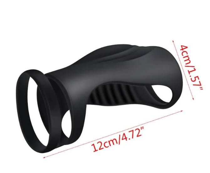 Black Dual Cock Ring Cradle