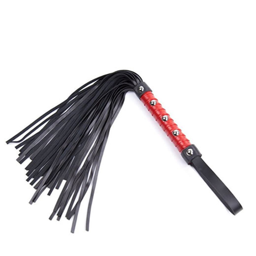 Romantic Leather Flogger Whip with Wrist Loop