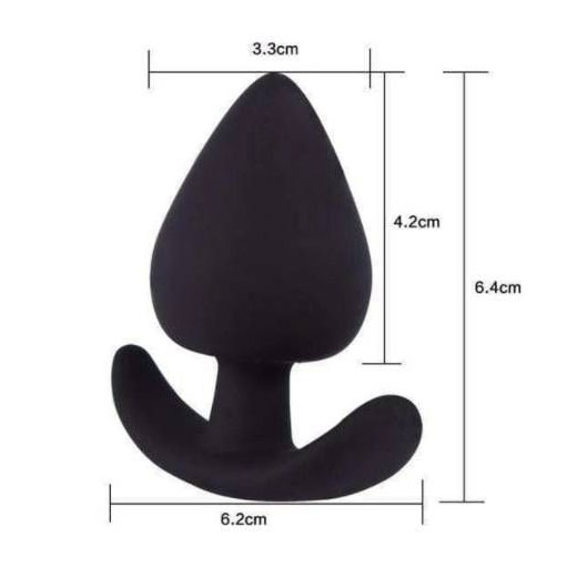 Black Silicone Plug With Anchor Base