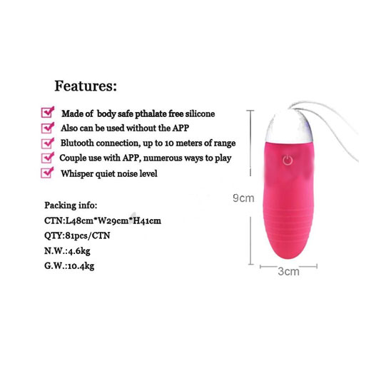 Wireless Jumping Egg Vibrator with Smart Phone Application