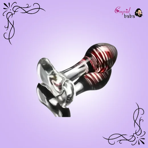 Brown Unisex Glass Anal Butt Plug