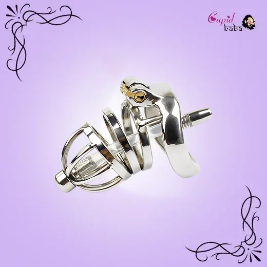 Attica Chastity Cage Lock with Urethral Tube For Men