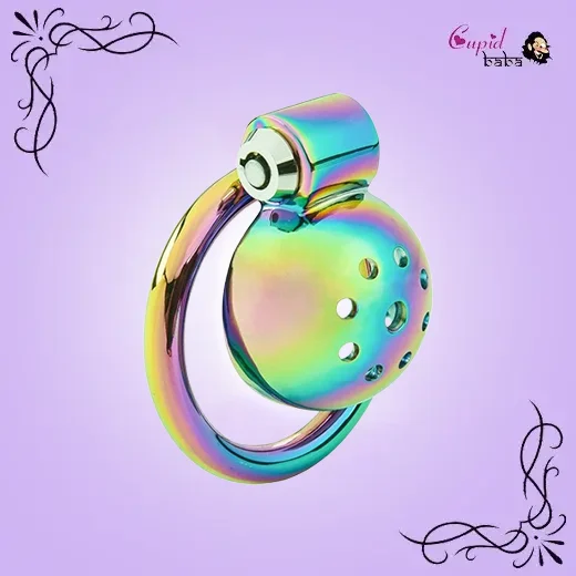 Inverted Flat Metal Chastity Device Lock for Men