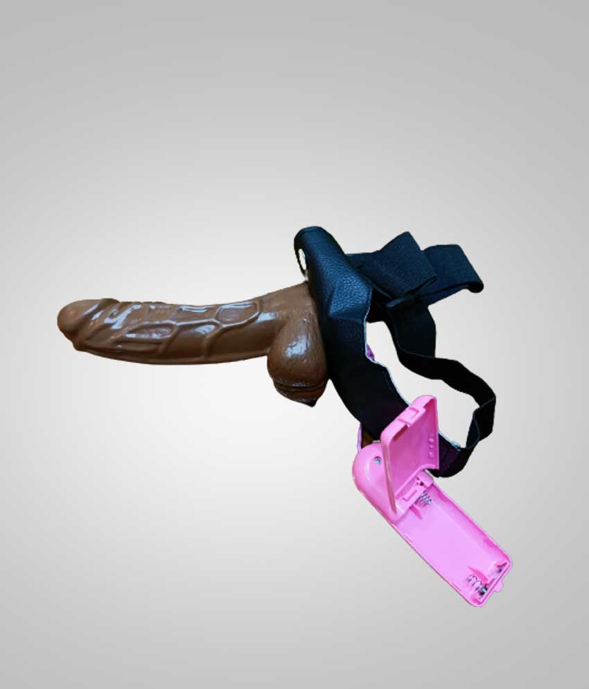 Choco Hollow Strap on Dildo With Vibration & Balls
