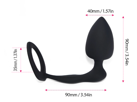 Combo Threat Cockring Anal Plug