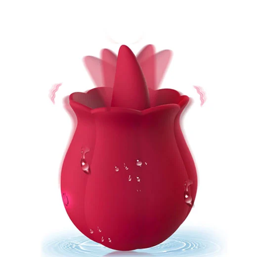 Clitoral Rose Sex Toys Multi Vibrator Stimulator for Women Licking Tongue