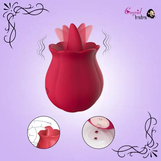 Clitoral Rose Sex Toys Multi Vibrator Stimulator for Women Licking Tongue
