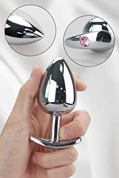 3PCS Colorful Metal Jeweled Shaped Anal Plug Diamond Prostage Massager