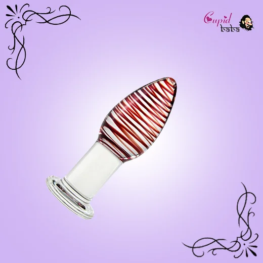 Crystal Premium Glass Butt Plug(Brown Blue)