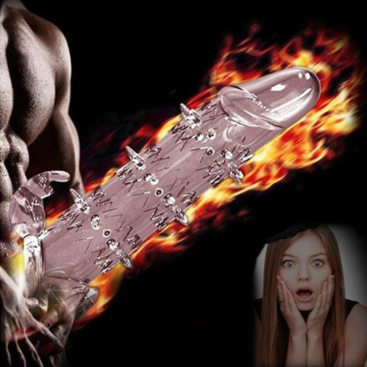 Reusable Crystal Delay Time Penis Sleeve Extender For Men