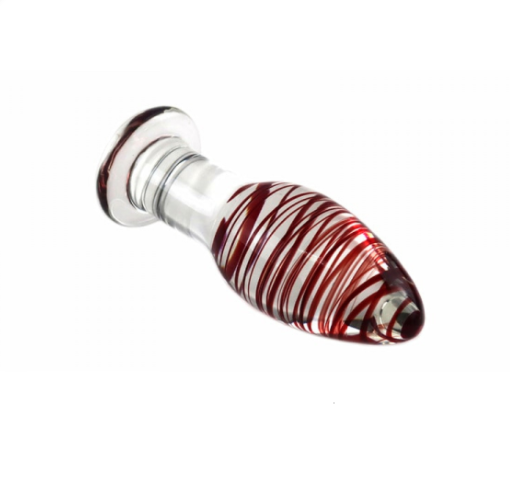 Crystal Premium Glass Butt Plug(Brown Blue)