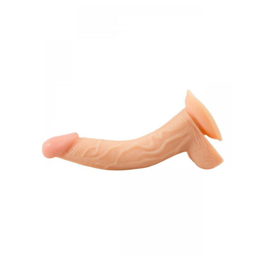 Curved 8.5 Inch Strap on Dildo with Balls