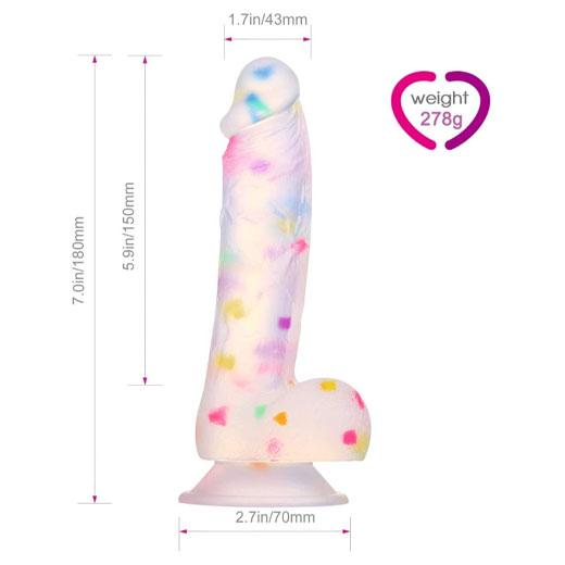 Realistic Dildo Clear Silicone Suction Cup