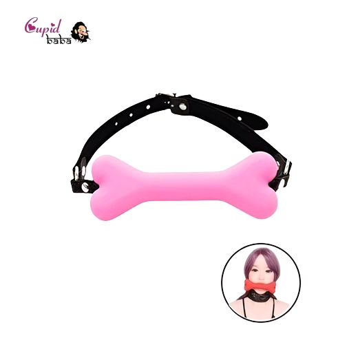 Dog Bone Neck Strap Sex Toys Leather Mouth Gag