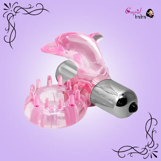Dolphin Vibrator Penis Ring Cock Delay G-spot Stimulator Couple Ring
