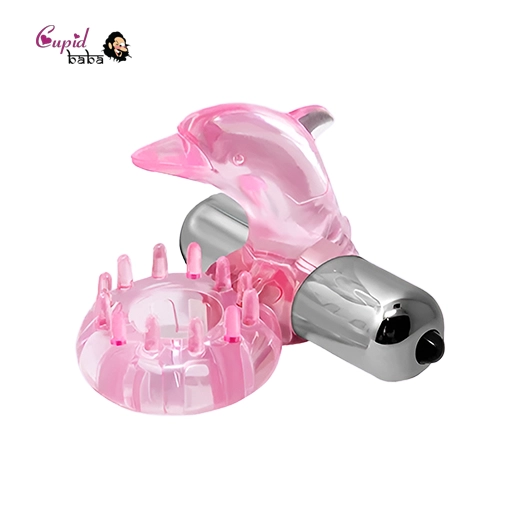 Dolphin Vibrator Penis Ring Cock Delay G-spot Stimulator Couple Ring