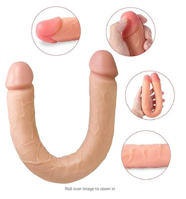 14-inch Double Ended lesbian Smooth Dildo