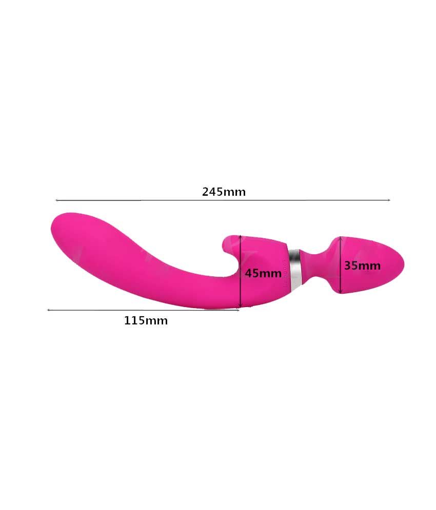 Dual Vibrators G-Spot Woman USB Rechargeable Magic Wand Massager