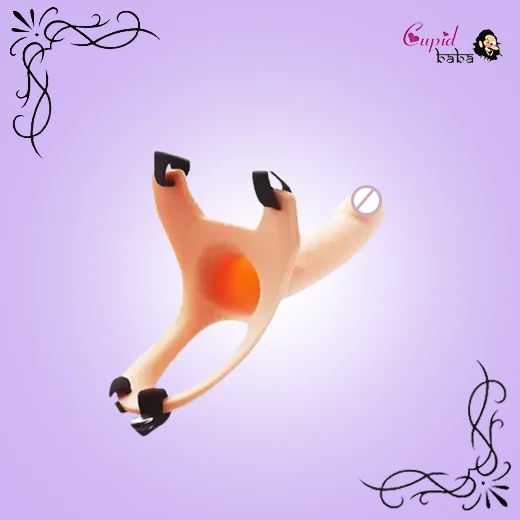 Elastic Harness Hollow Strap-on Silicone Curved Dong Dildo