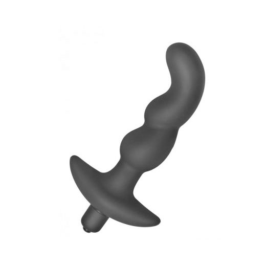 Electric Shock Silicone Vibrating Black Anal Plug