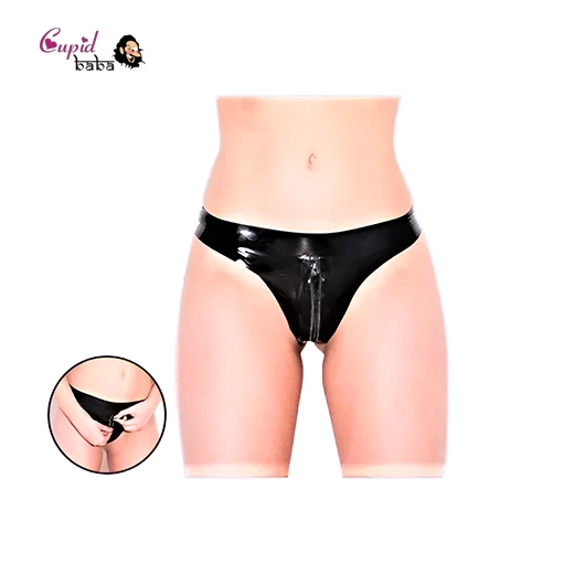 Female Crotchless Zip Thong