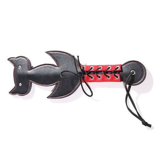 Leather Fetish Cat Paddle Spanking