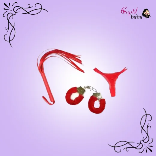 Flogger Handcuff With Panty 3PCS Set