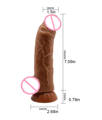 Foreskin Dildo With Stretchable Skin Dual Layered Realistic Moving Skin Cock with Suction Cup