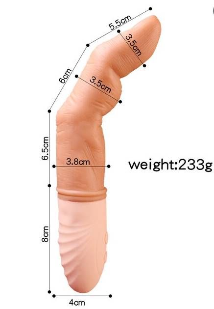 Full Silicone Rechargeable With 5 Vibration Heating Women Finger Shape Vibrator