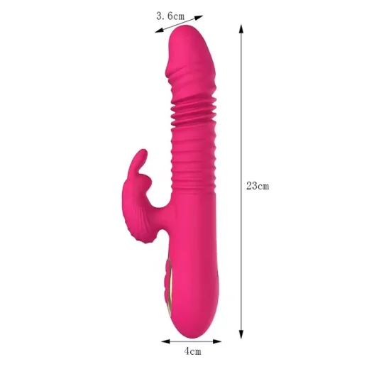 Thrusting Rabbit G Spot Clitoral Stimulator Vibrator with Magnetic Charging