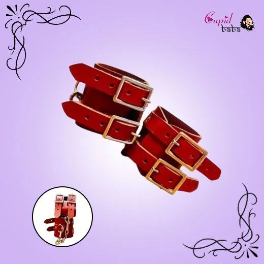 Genuine Leather Brown Handcuffs For Couples