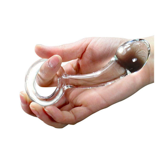 Glass Anal Plug With Ring