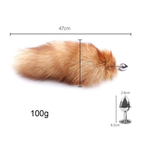 Real Gold Fox tail Anal Plug
