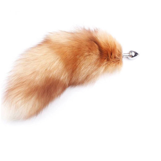 Real Gold Fox tail Anal Plug
