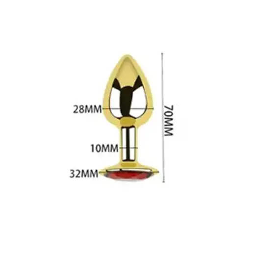 Small Golden Luxury Round Shaped Anal Butt Plug