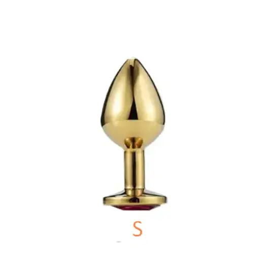 Small Golden Luxury Round Shaped Anal Butt Plug