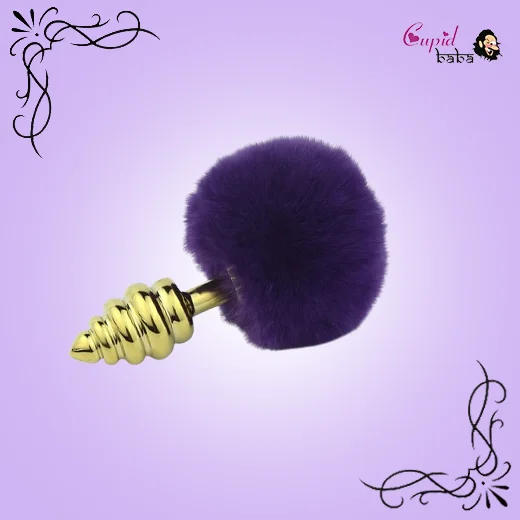 Golden Feather Thread Anal Plug Fox Tail