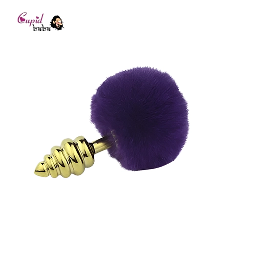 Golden Feather Thread Anal Plug Fox Tail