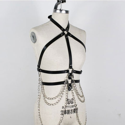 Harness Sexy Garter Belt Woman Leather Fetish Body Bondage