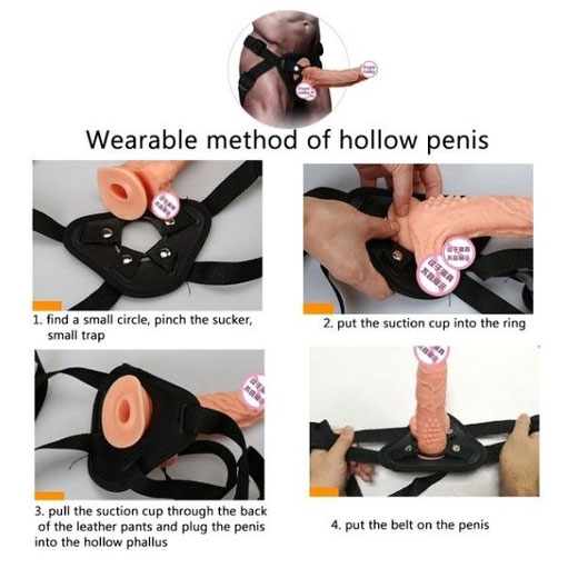 Realistic Harness Hollow Strap on Dildo