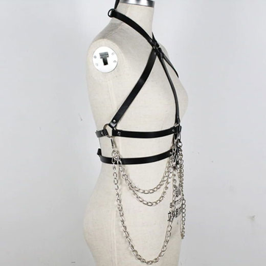 Harness Sexy Garter Belt Woman Leather Fetish Body Bondage